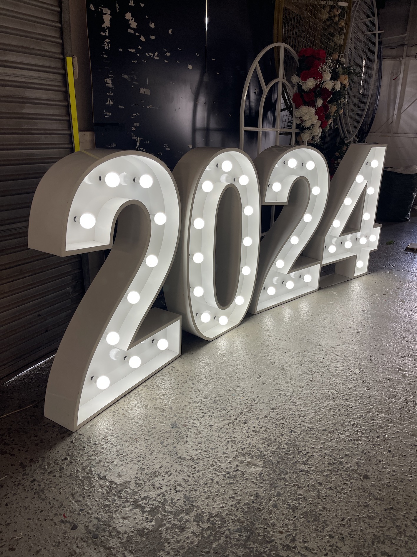 '2024' Light Up Numbers Light Up Numbers (1.2m) Big Light Letters