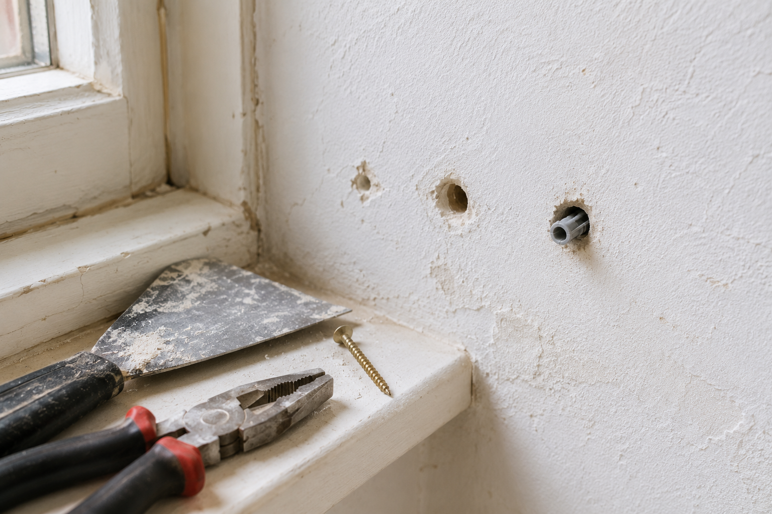 Dübel aus der Wand ziehen