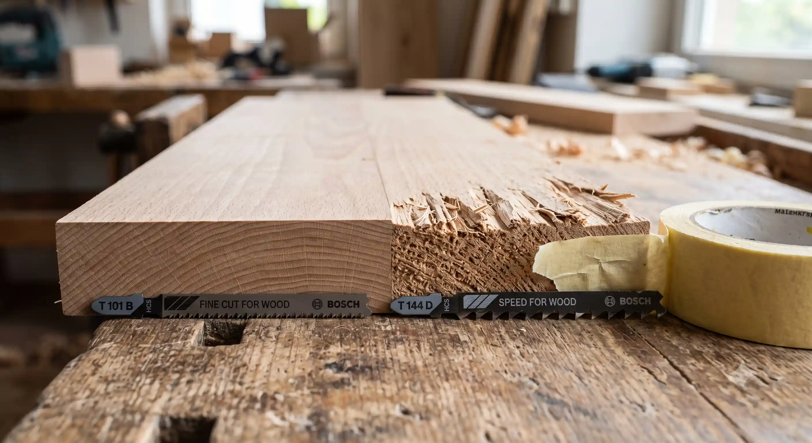 Holzplatte ausgefranst